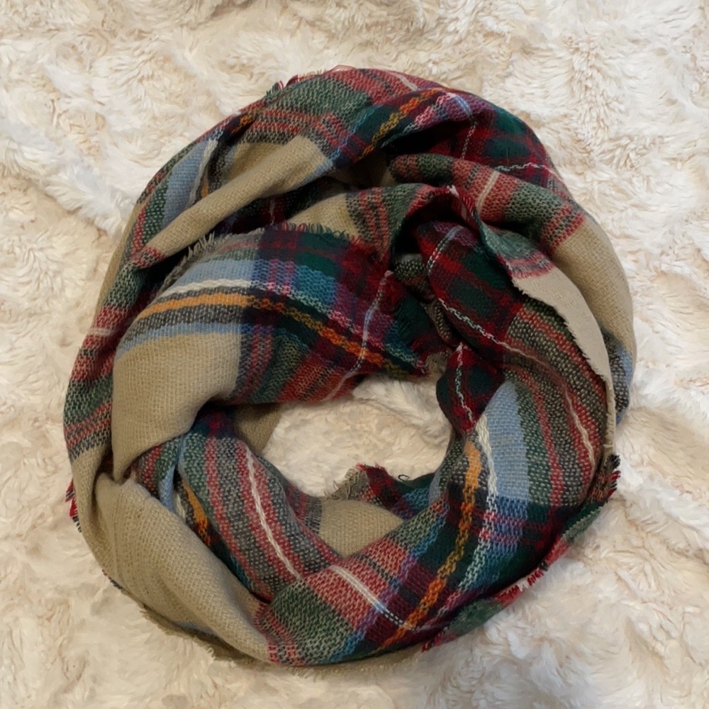 Plaid Infinity Scarf